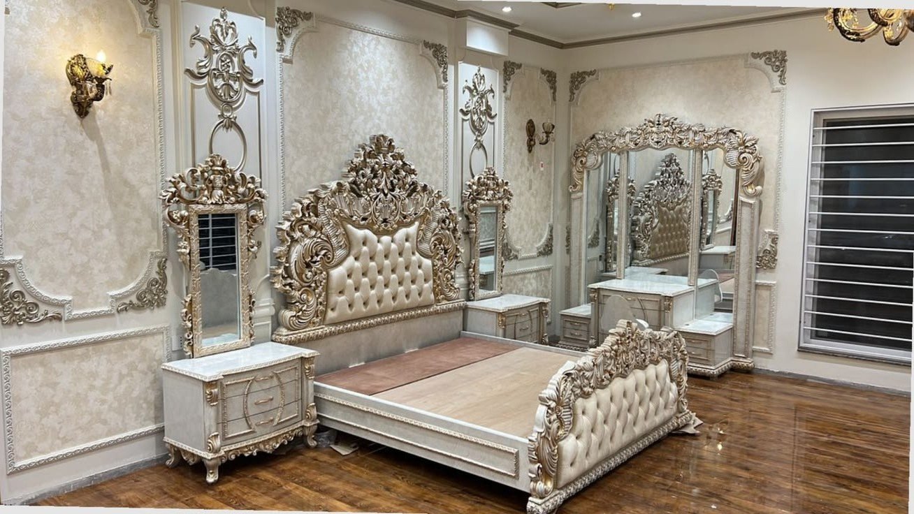 Empress White & Gold Bedroom Suite