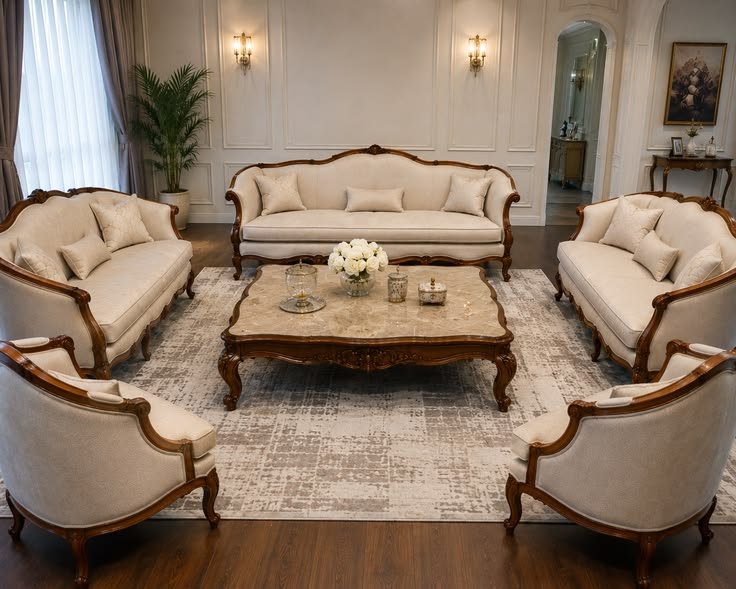 Venetian Cream Walnut Suite